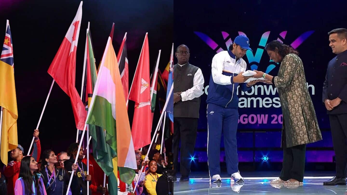 Neeraj Chopra, PT Usha receive CWG flag for India