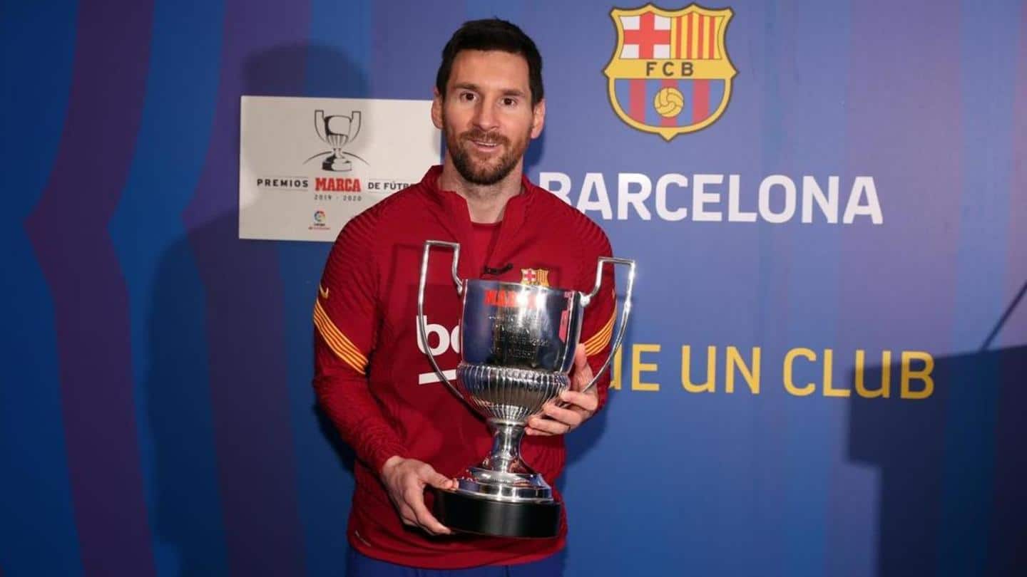Legend Lionel Messi collects record seventh Pichichi award