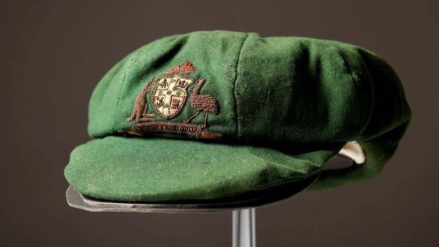 Sir Donald Bradman's first baggy green cap sold for $340,000