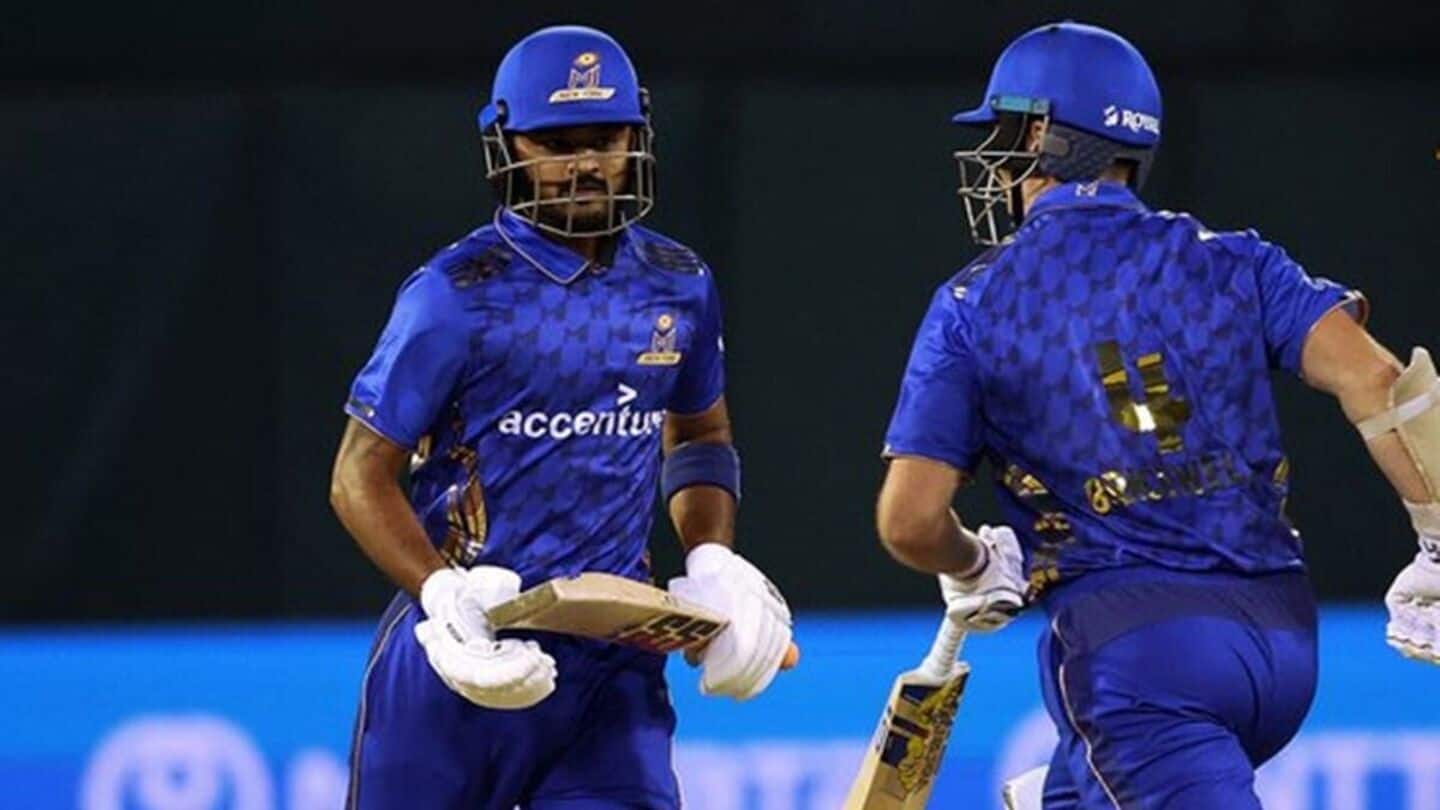 MLC: Monank Patel's record-breaking 93 powers MI New York MLC: Monank Patel's record-breaking 93 powers MI New York
