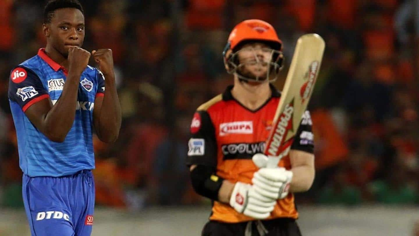 SRH vs DC: David Warner's IPL performance against Kagiso Rabada