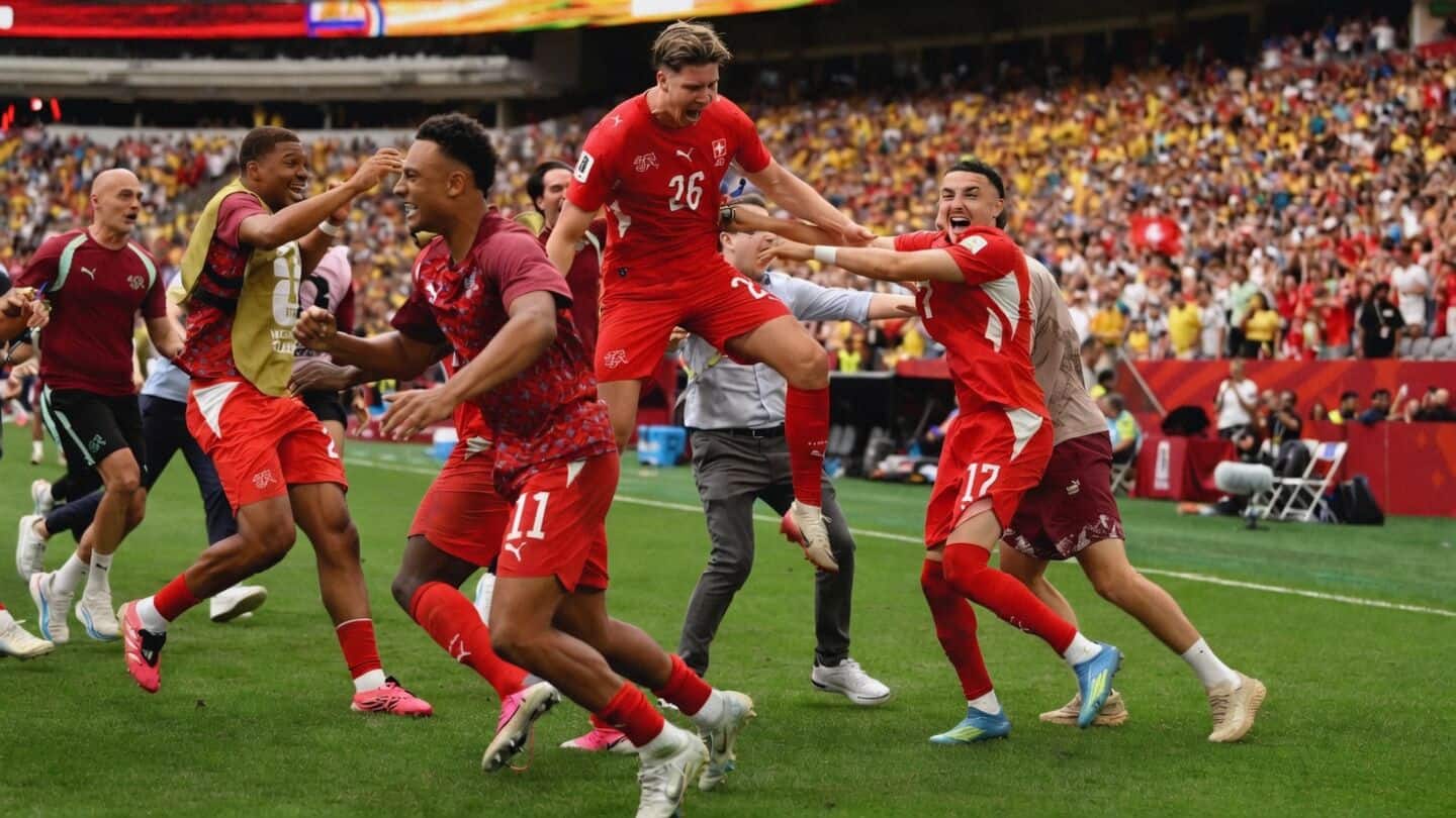 FIFA World Cup 2026: Switzerland beat Colombia to reach quarter-finals