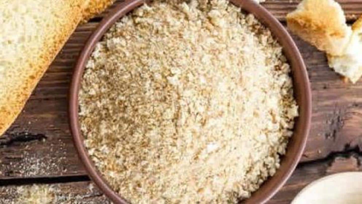 Making the bread crumbs Making the bread crumbs