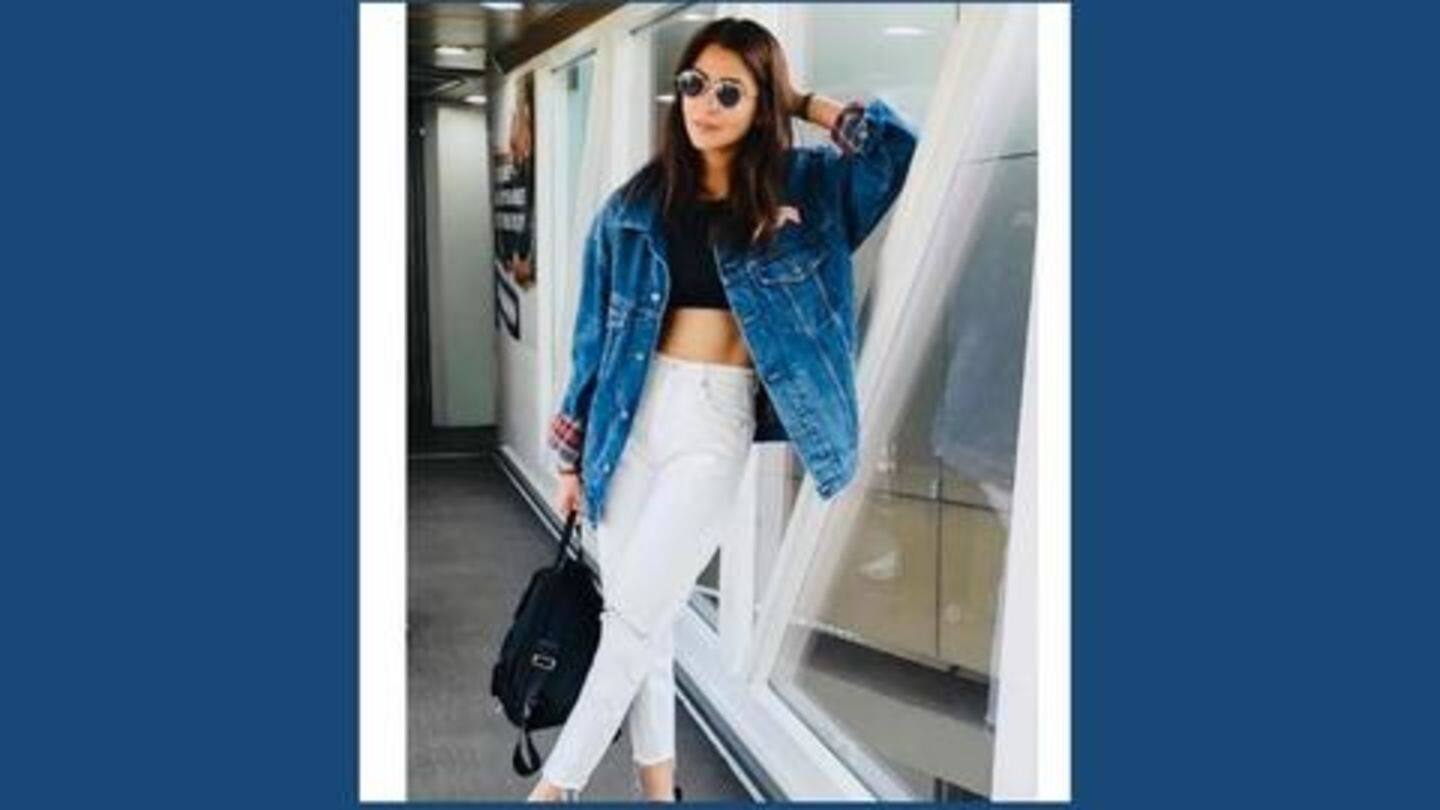 White jeans and black top White jeans and black top