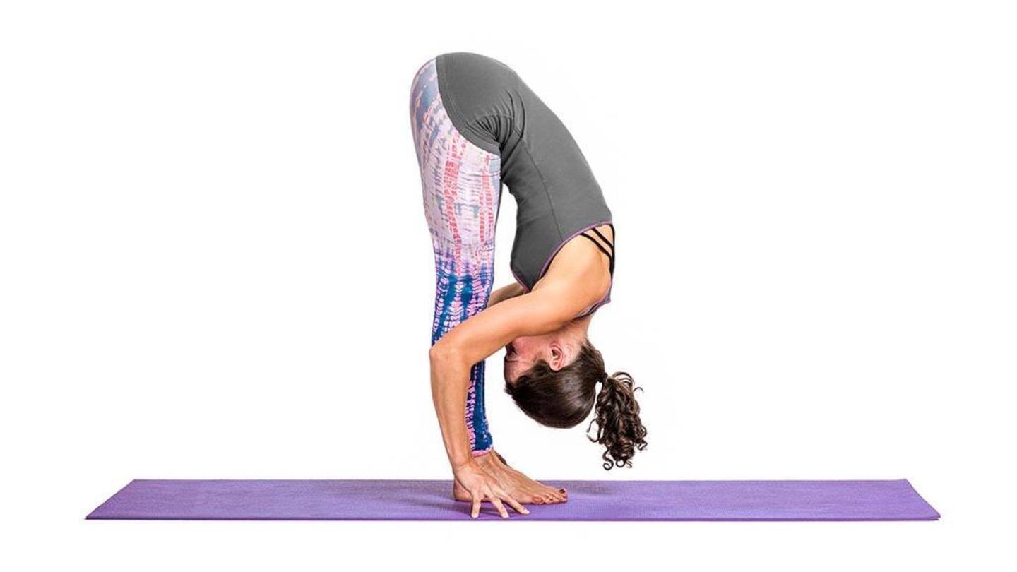Uttanasana (Standing forward bend pose) Uttanasana (Standing forward bend pose)