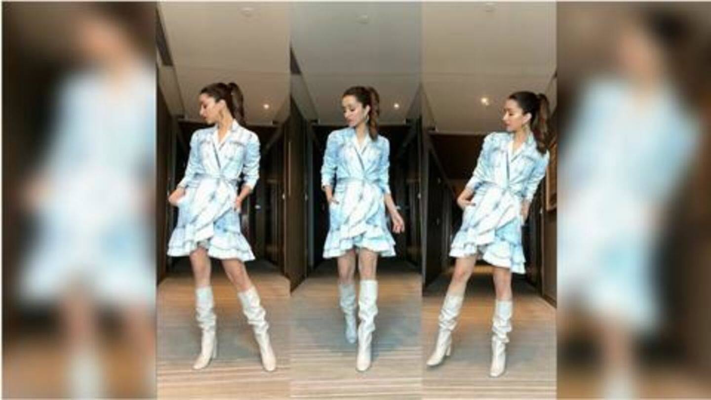 Flared denim dress Flared denim dress