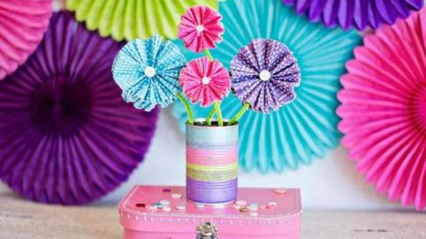 How to Make a Easy Paper Pen Holder - DIY simple paper craft 