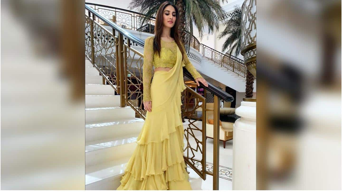 Yellow lehenga saree Yellow lehenga saree