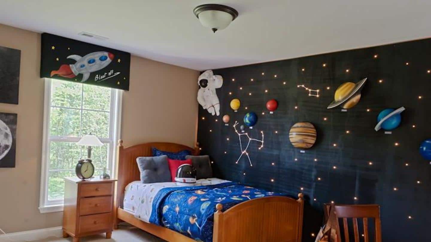 How to setup a space themed bedroom in easy ways