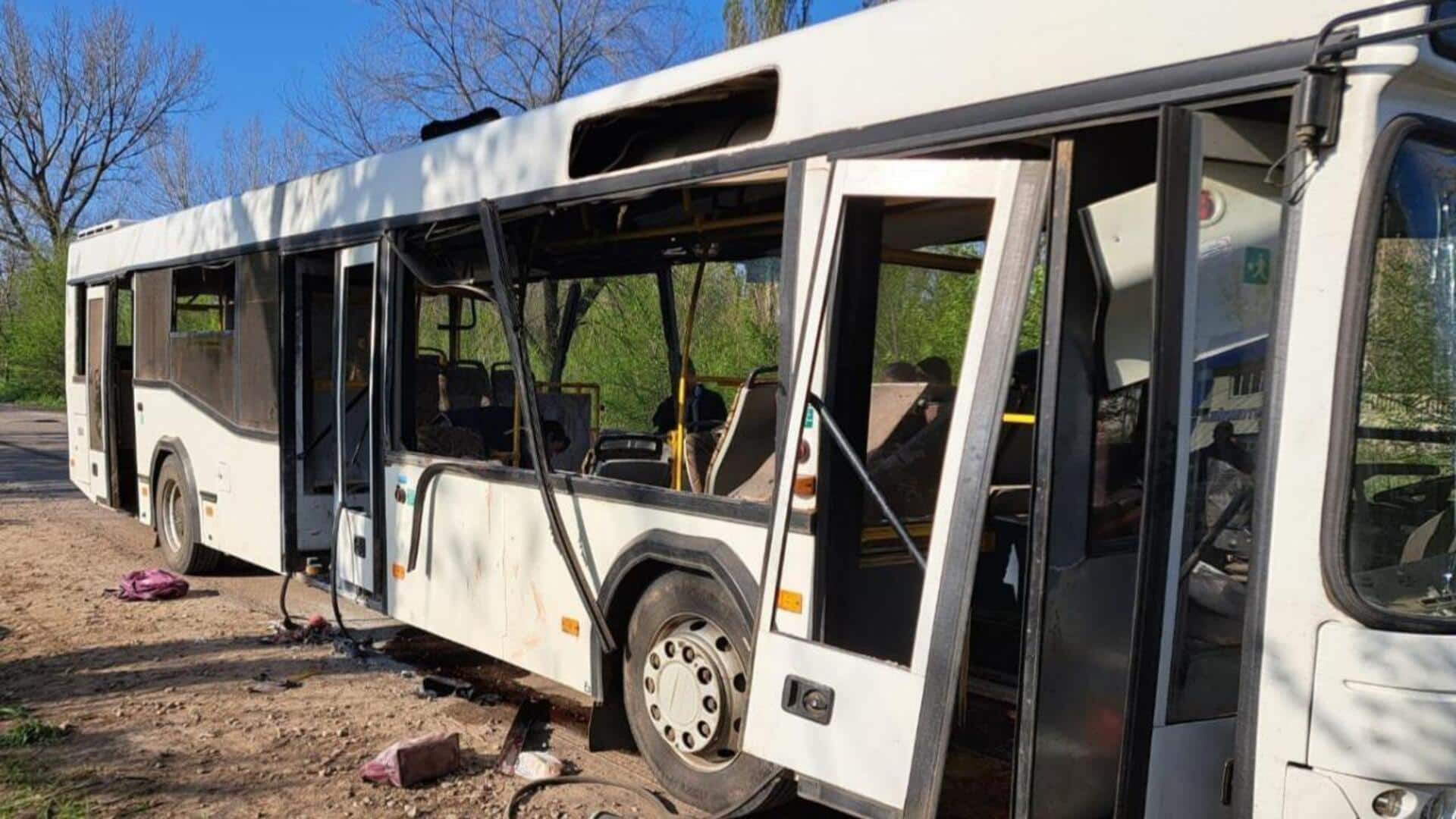 Russian drone strike on civilian bus in Ukraine kills 9 Russian drone strike on civilian bus in Ukraine kills 9