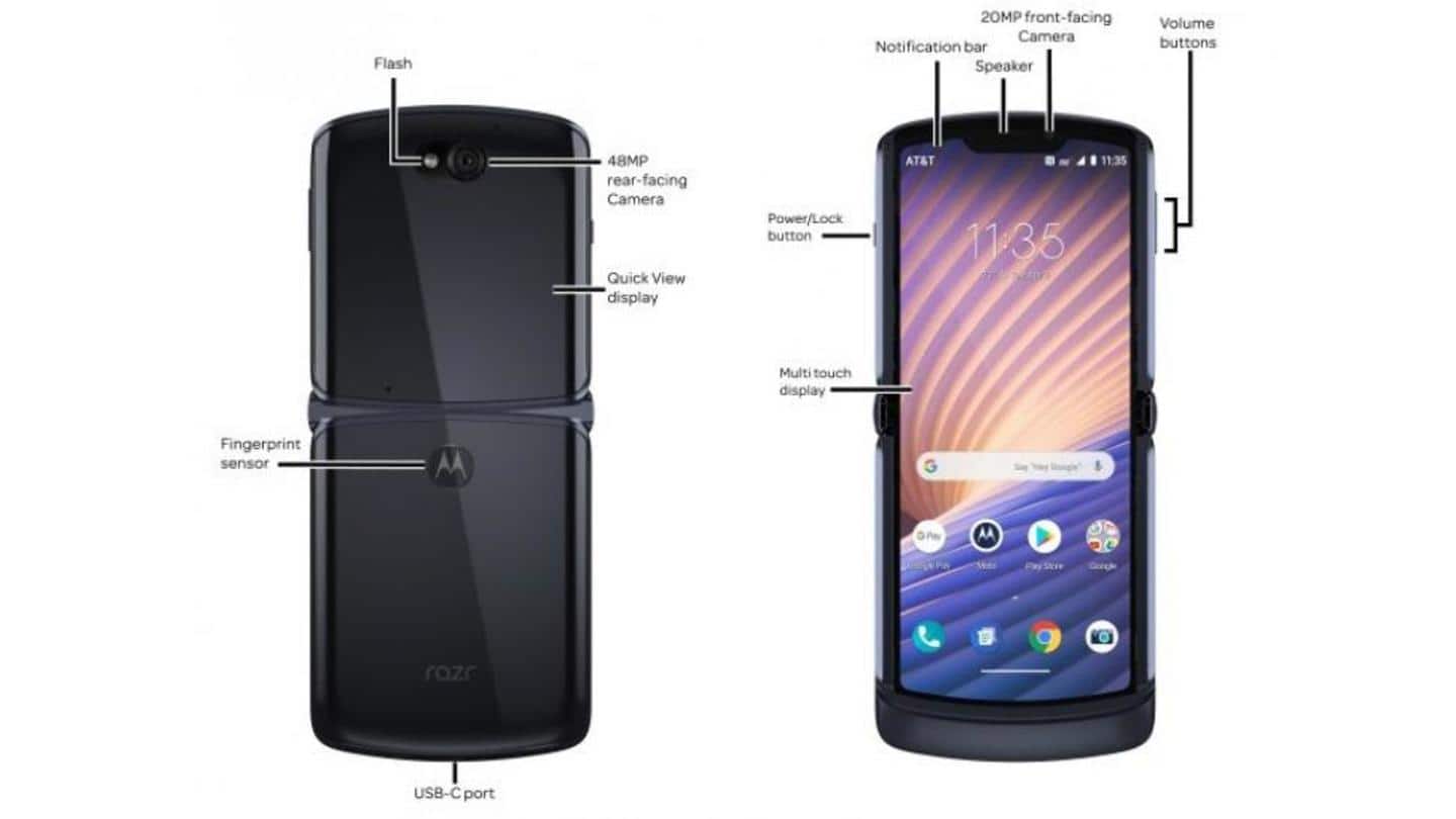 Motorola's upcoming RAZR 5G fully revealed in a leaked diagram