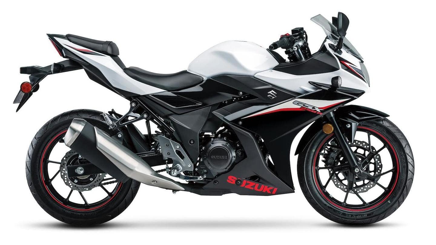 2021 Suzuki GSX250R motorcycle with a new color option revealed