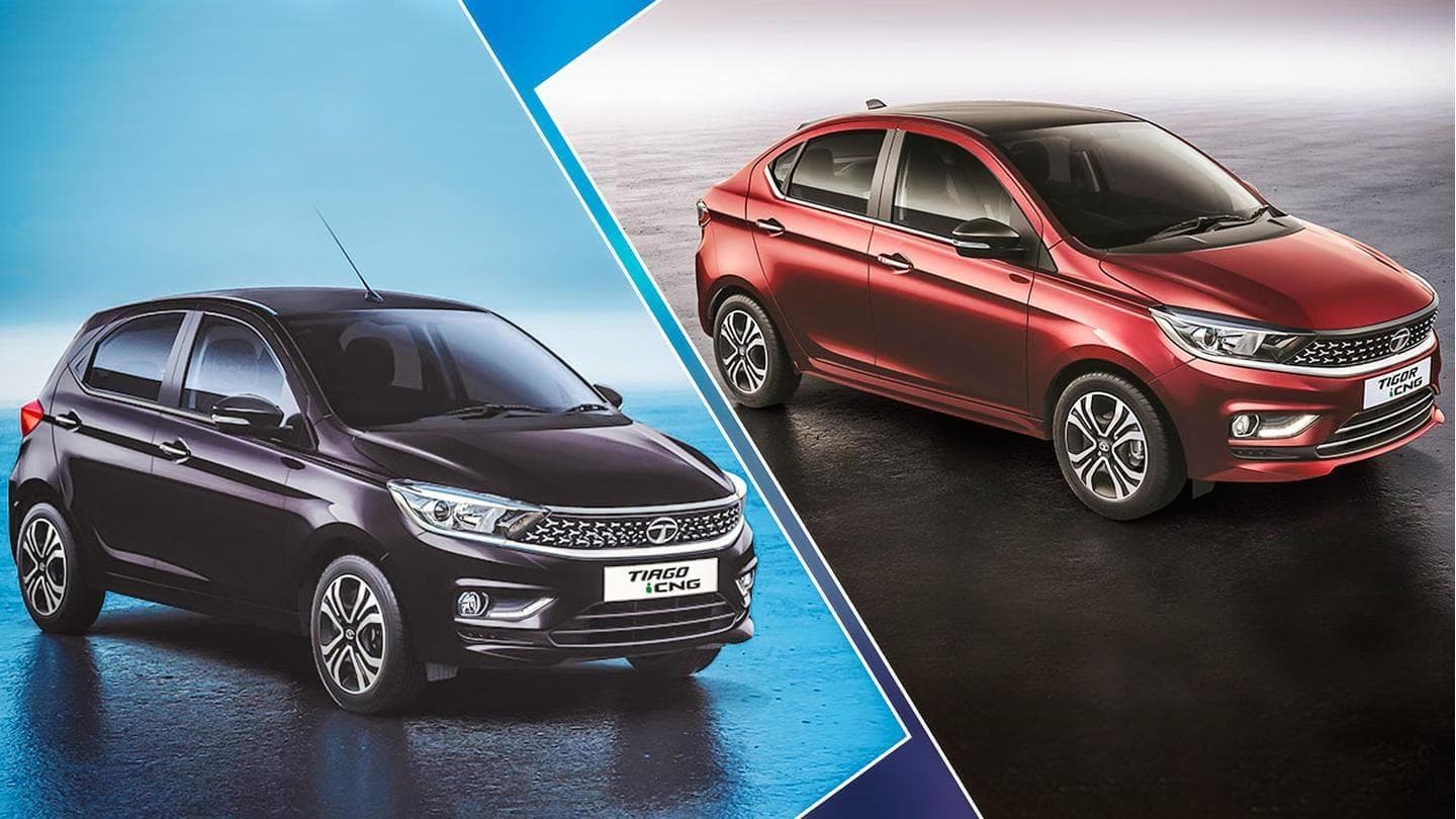 Deliveries of Tata Tiago iCNG and Tigor iCNG have started | NewsBytes