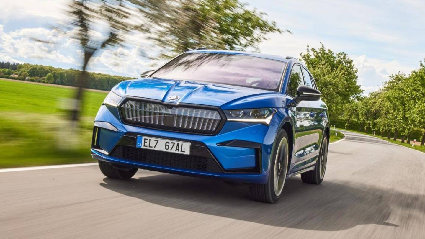 SKODA ENYAQ SPORTLINE iV SUV, with cosmetic changes, breaks cover