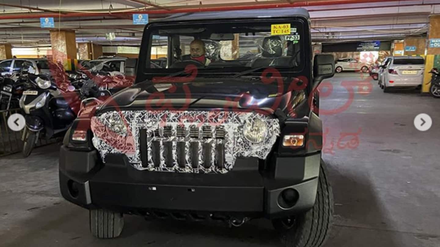 Ahead of launch, AX variant of Mahindra Thar SUV spotted