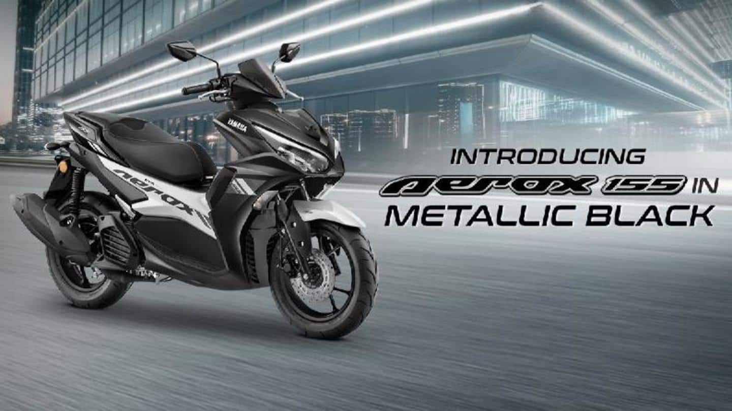 Yamaha AEROX 155 gets a new Metallic Black shade