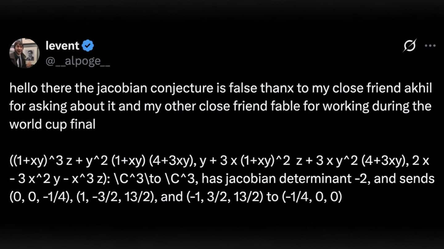 AI solves math problem that stumped experts for 9 decades