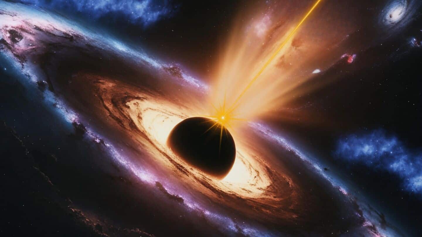 Supermassive black hole found burping radio jets after a 'meal'
