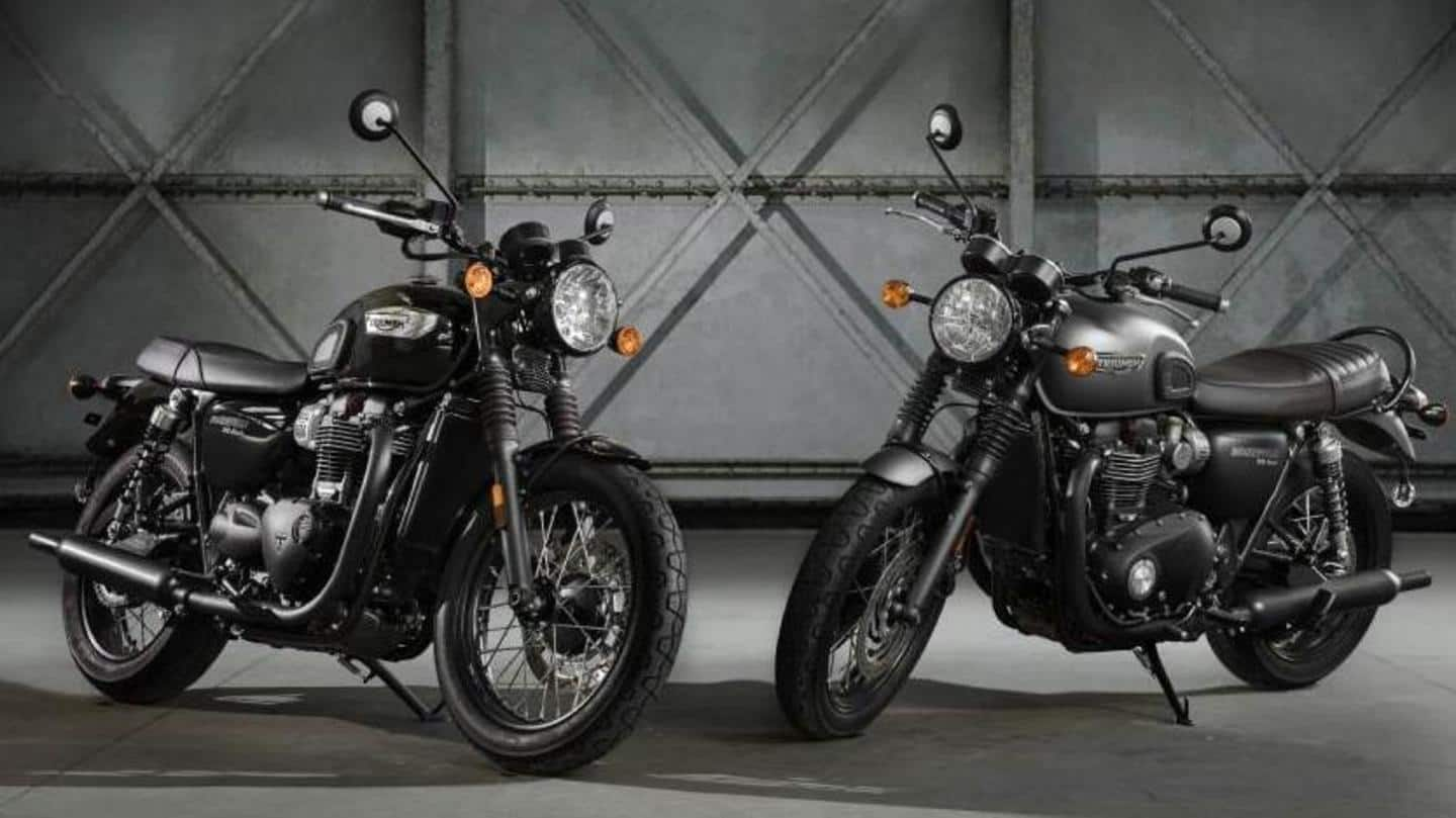 Triumph Bonneville T100 Black, T120 Black launched in India