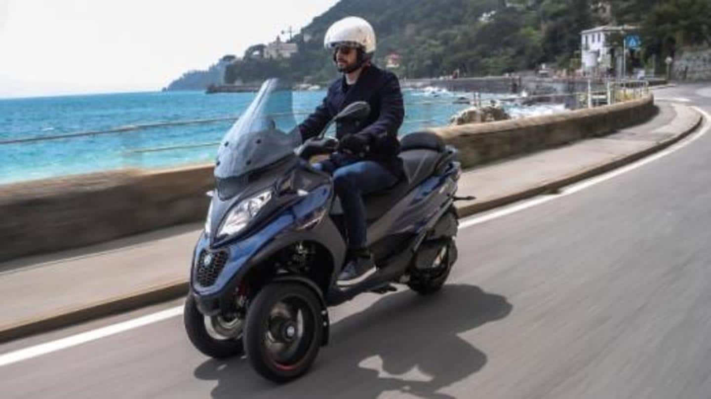 Piaggio MP3 400 HPE three-wheeler scooter launched in Europe