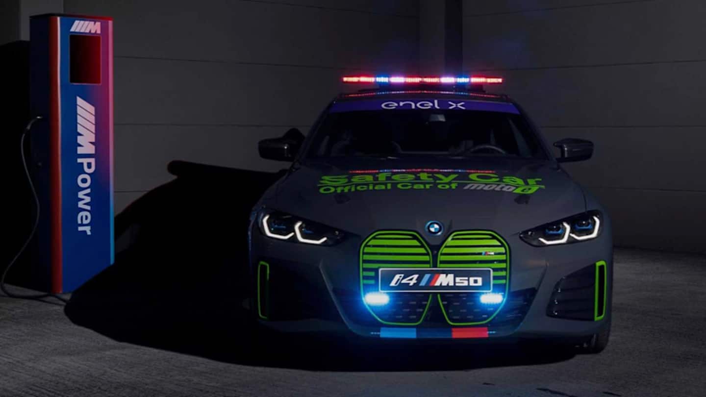 BMW unveils i4 M50 as its first-ever electric safety car