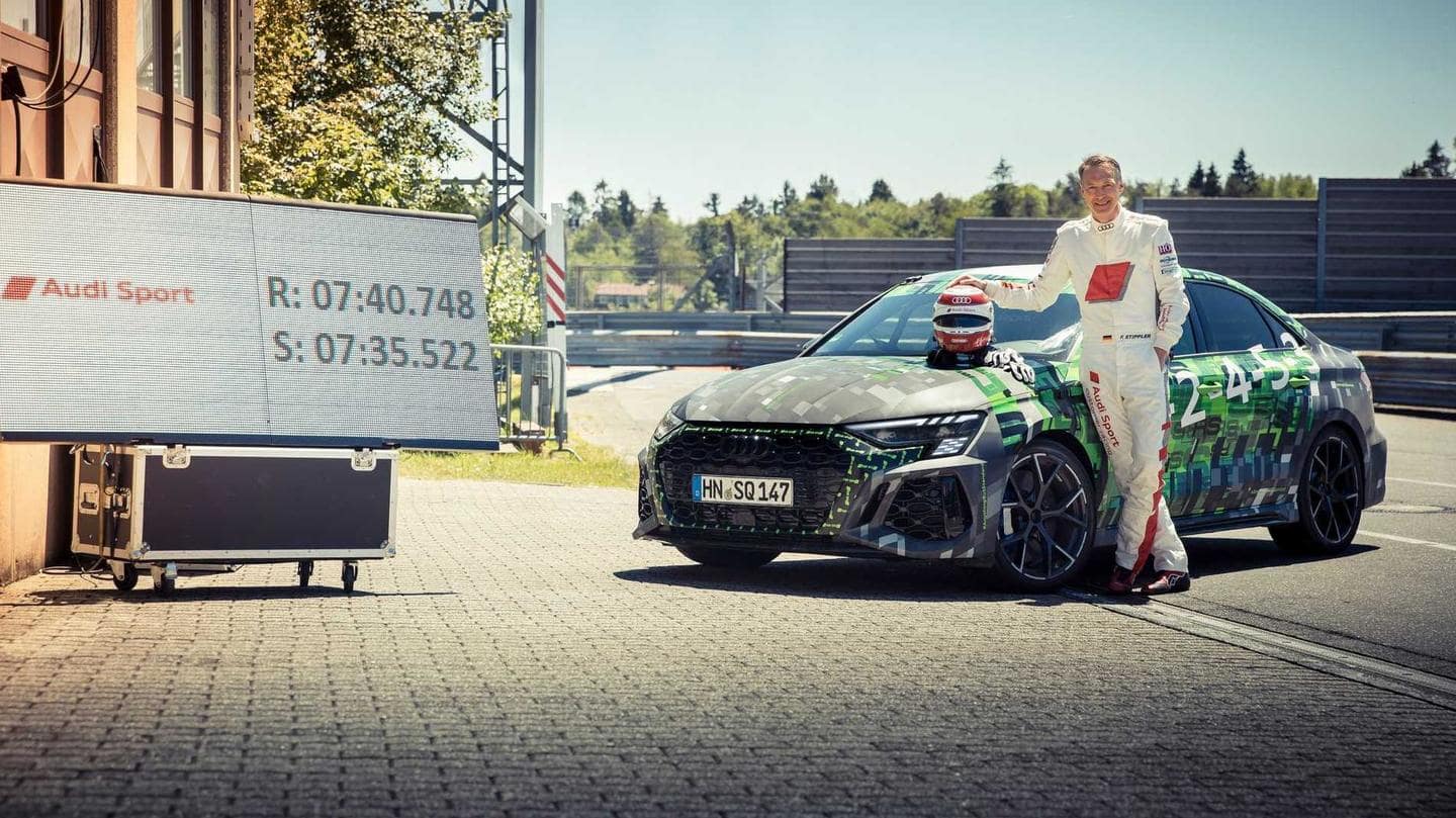 Audi RS 3 Sedan sets new lap record at Nurburgring