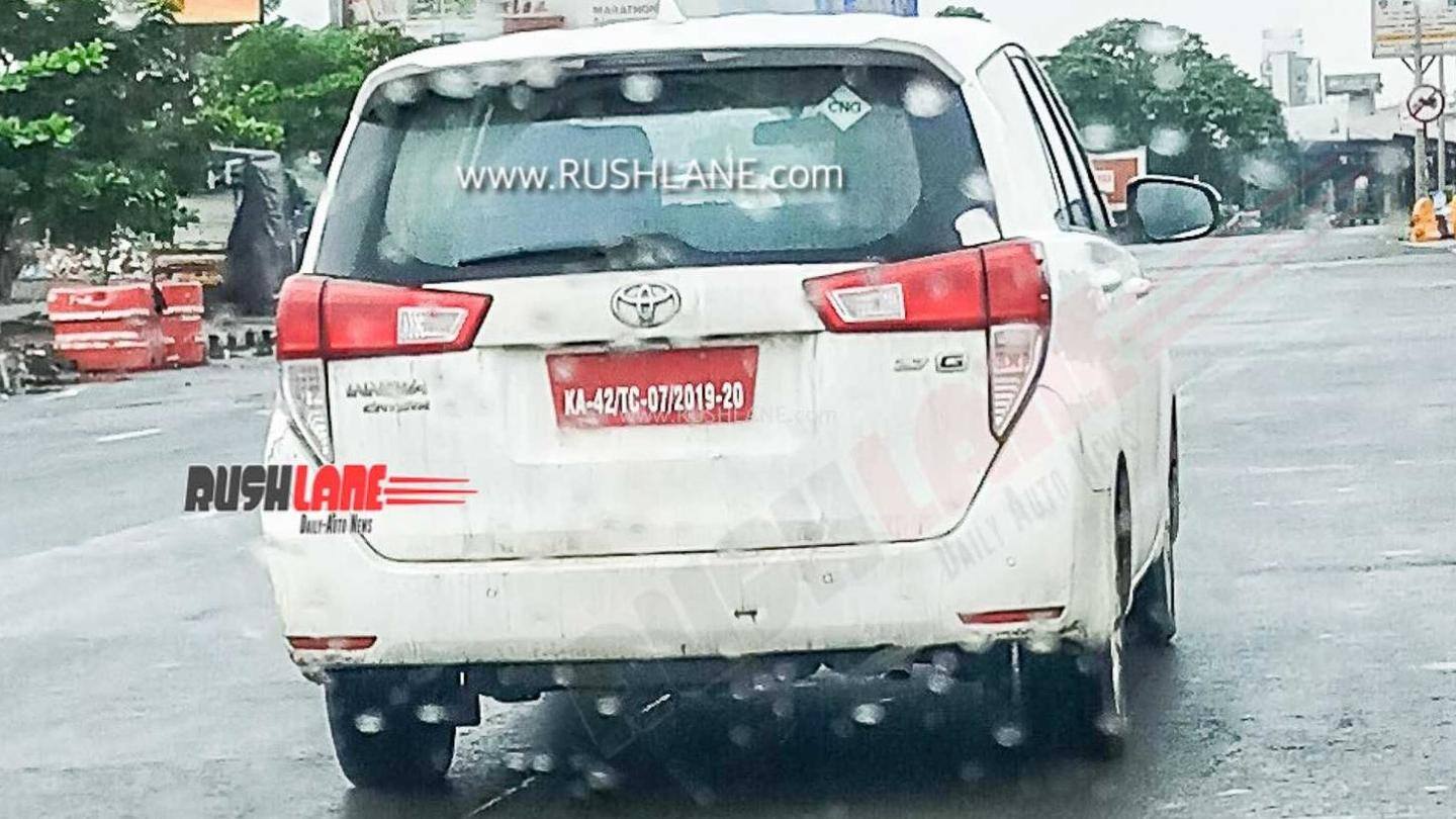 Toyota Innova Crysta CNG variant spotted testing ahead of launch