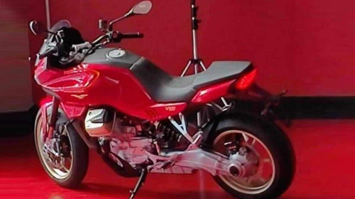 Moto Guzzi V100 Centenary Edition previewed in a spy image