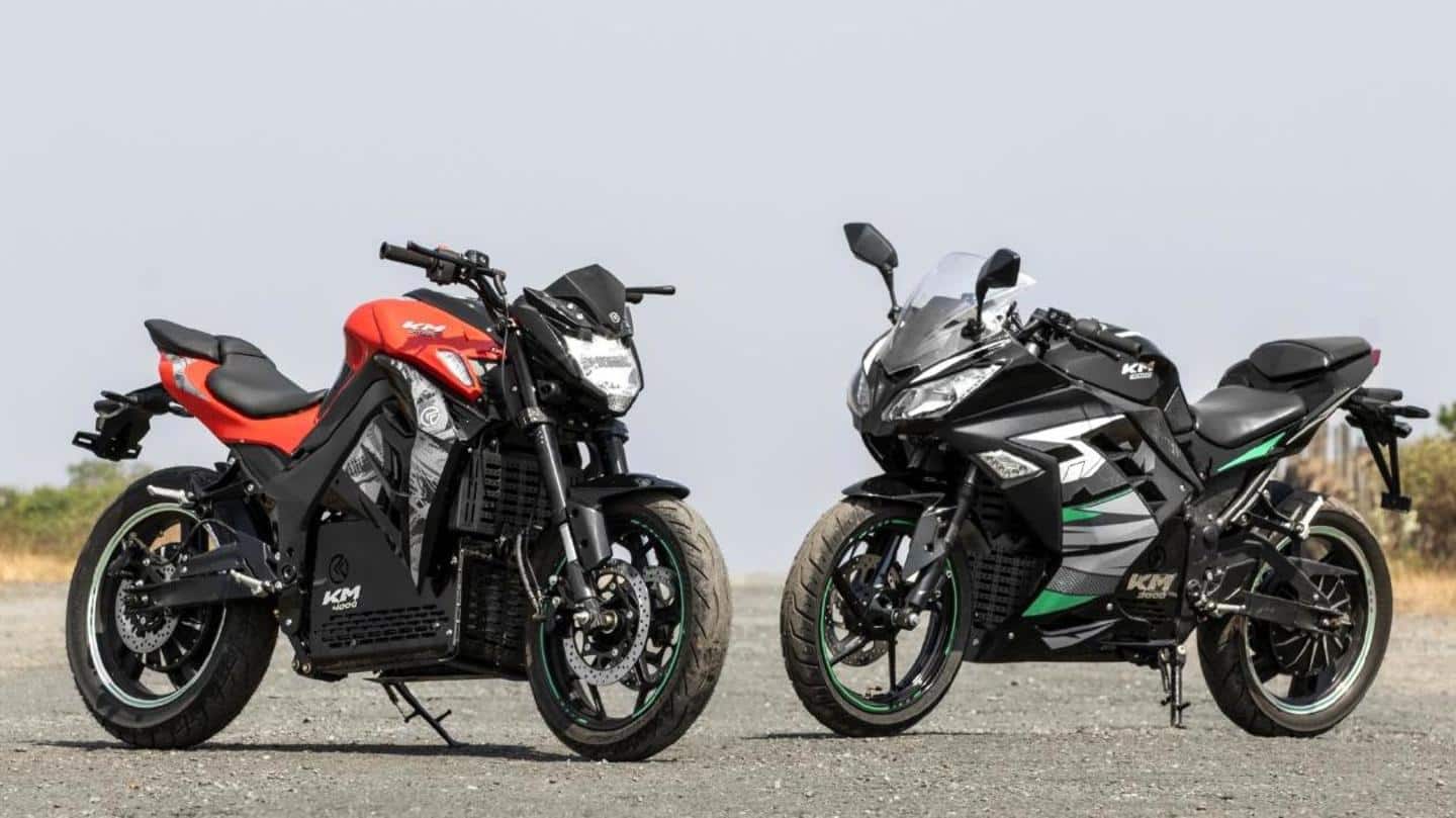 Kabira Mobility's KM3000 and KM4000 electric motorcycles launched in India