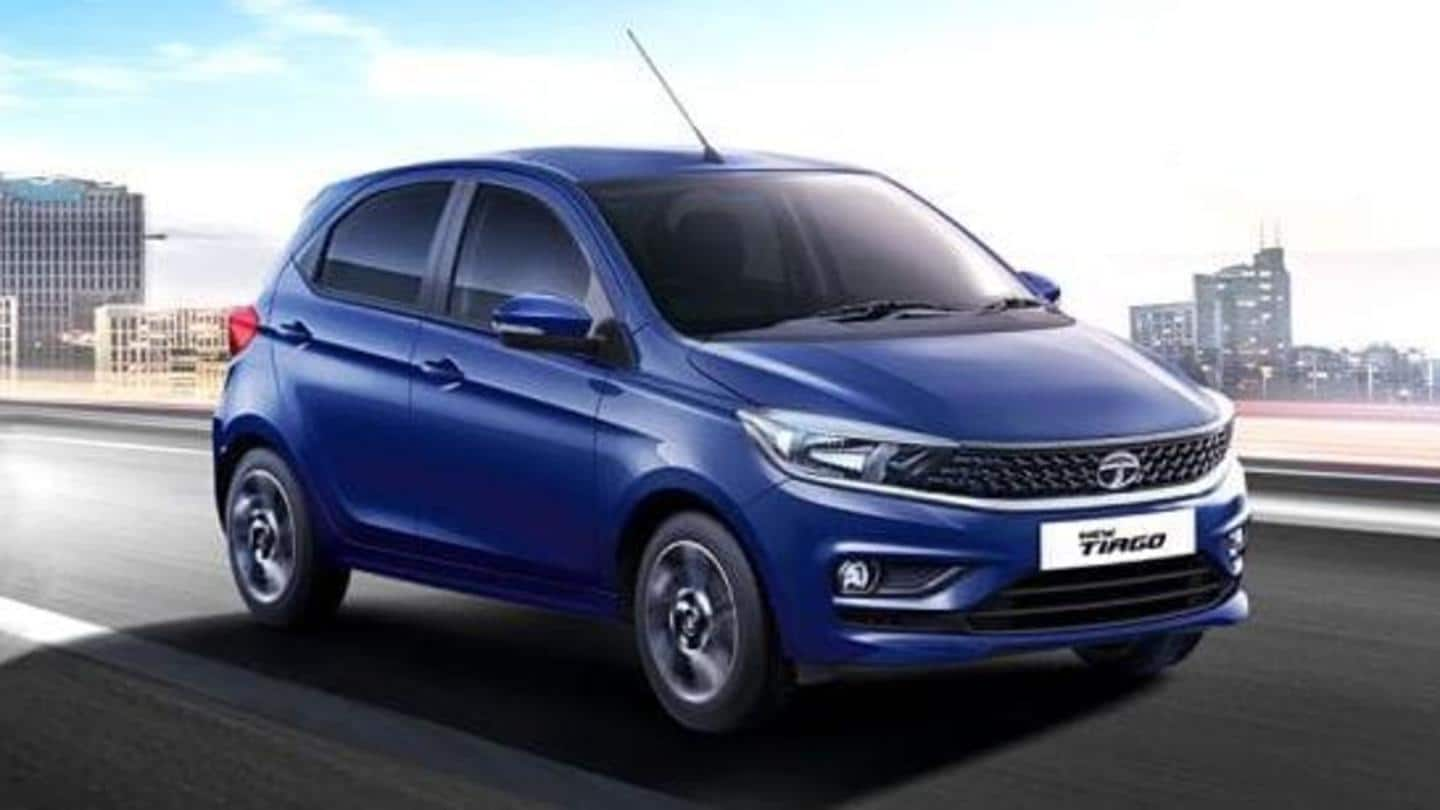 Tata Tiago (CNG) hatchback spotted on test; design details revealed