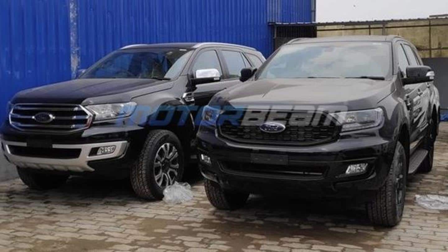 Ahead of launch, Ford Endeavour Sport spotted in all-black shade