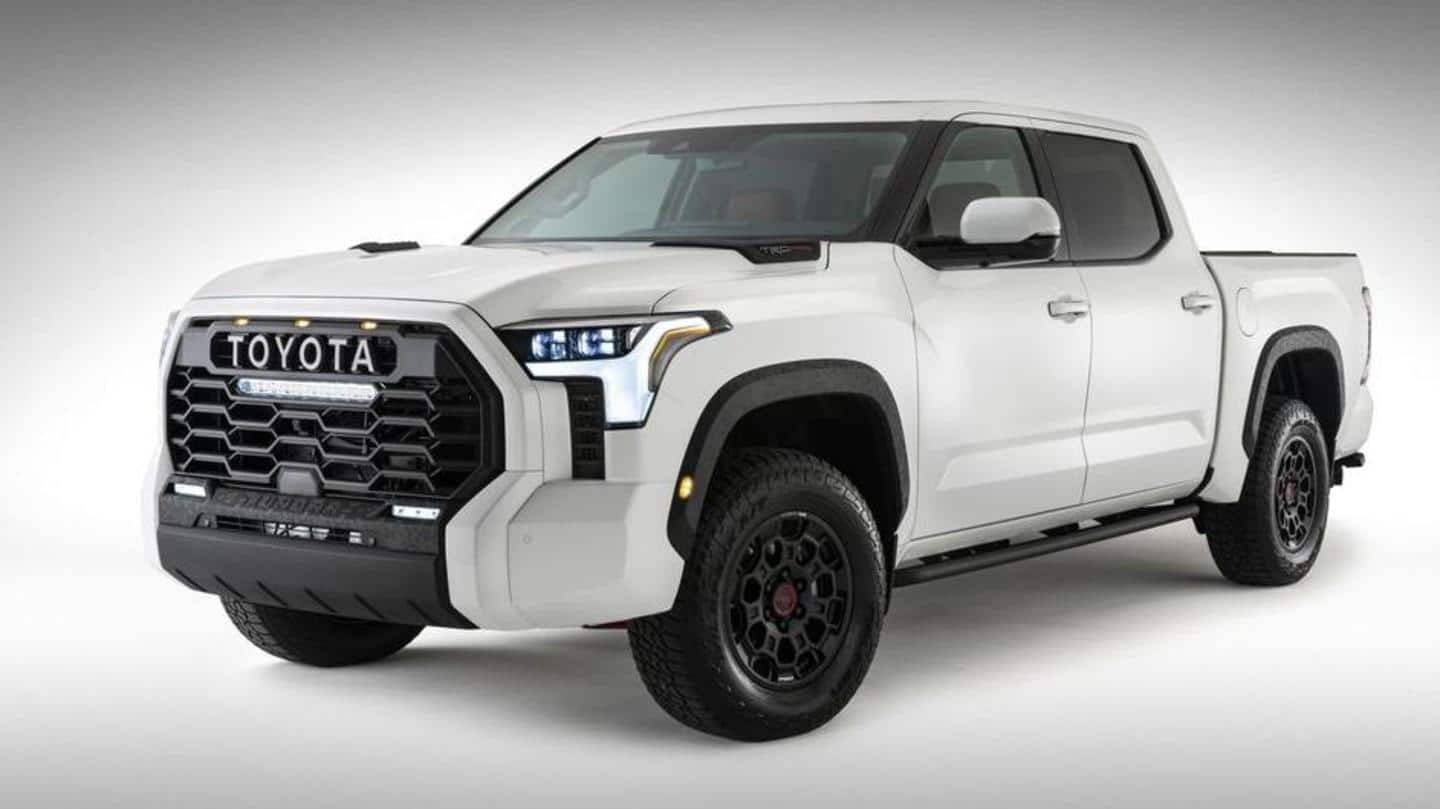 Prior to unveiling, 2022 Toyota Tundra previewed in official image | NewsBytes