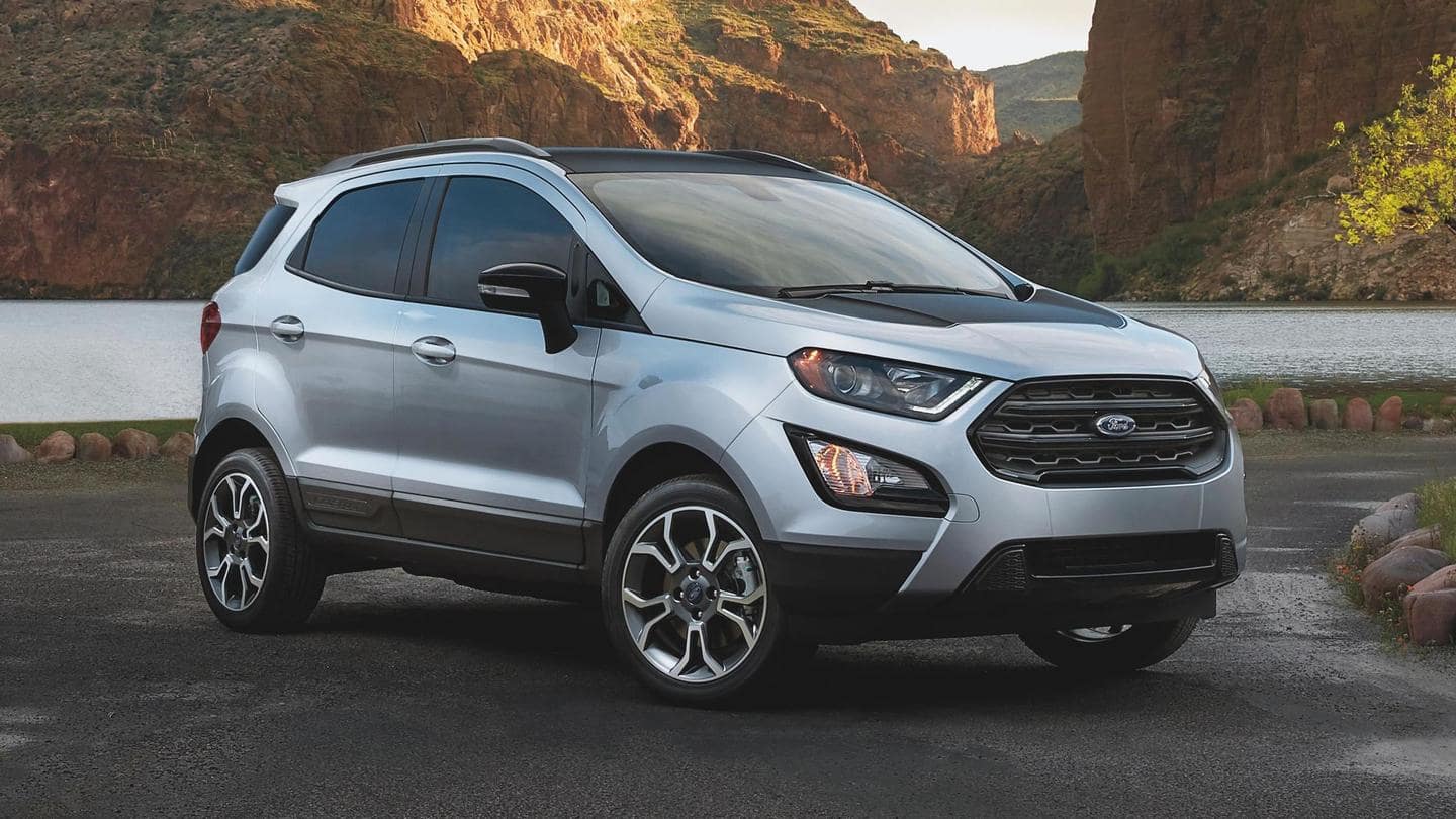 Ford EcoSport (facelift) SUV found testing; design details revealed