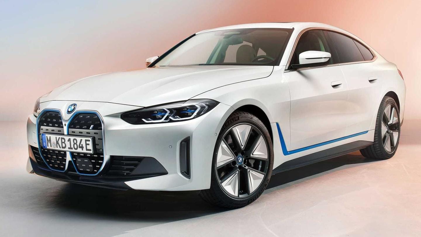2022 BMW i4 electric sedan, with 483km of range, revealed