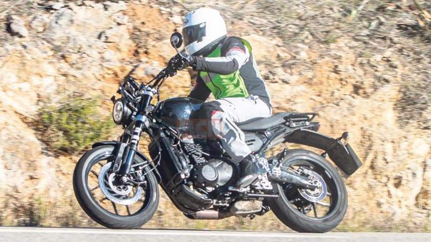Bajaj-built Triumph bike spied on test; design details revealed