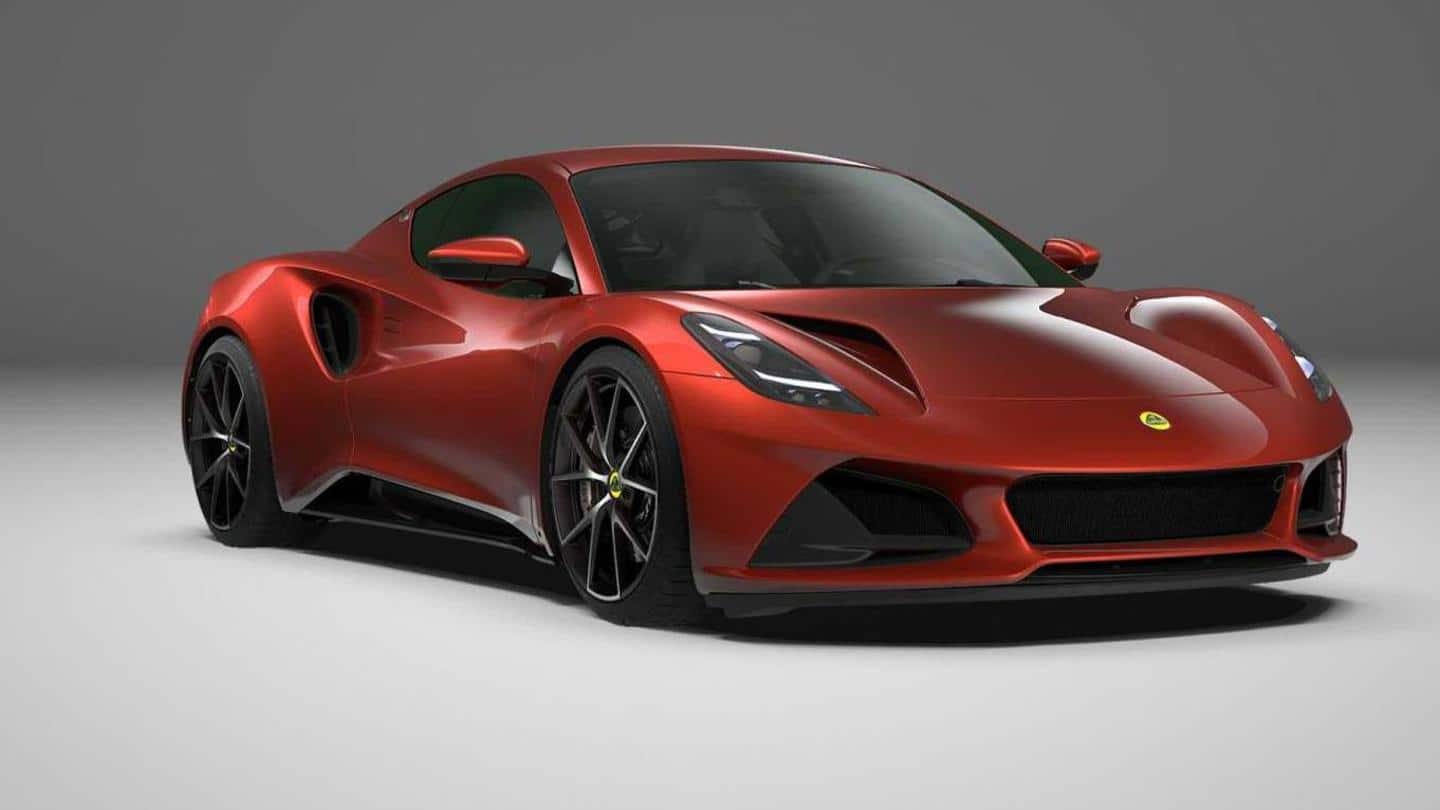 Lotus Emira First Edition, with a V6 engine, breaks cover