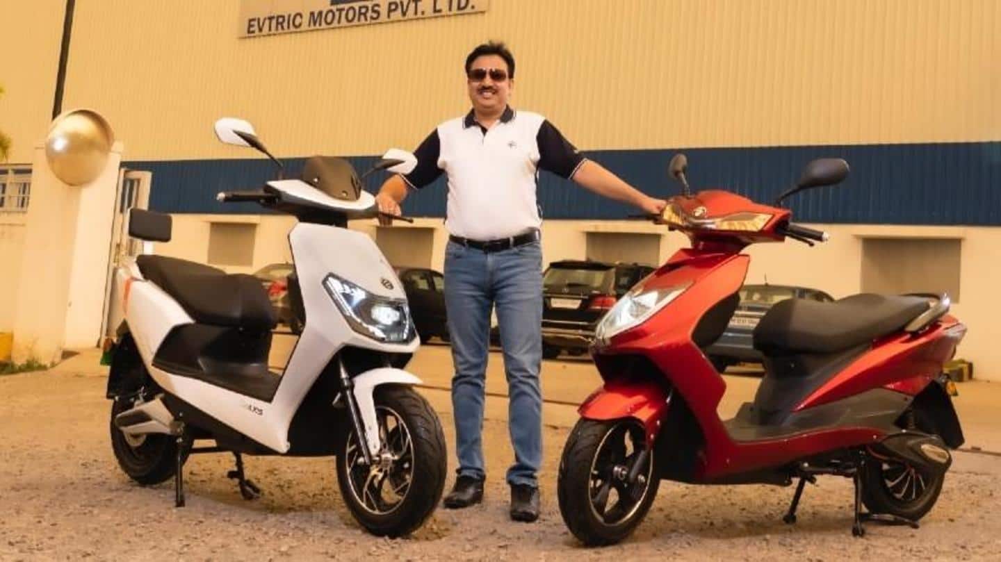 EVTRIC Axis and Ride electric scooters launched in India