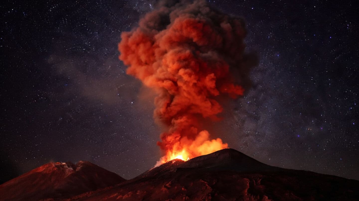 Europe's tallest active volcano, Mount Etna, has erupted
