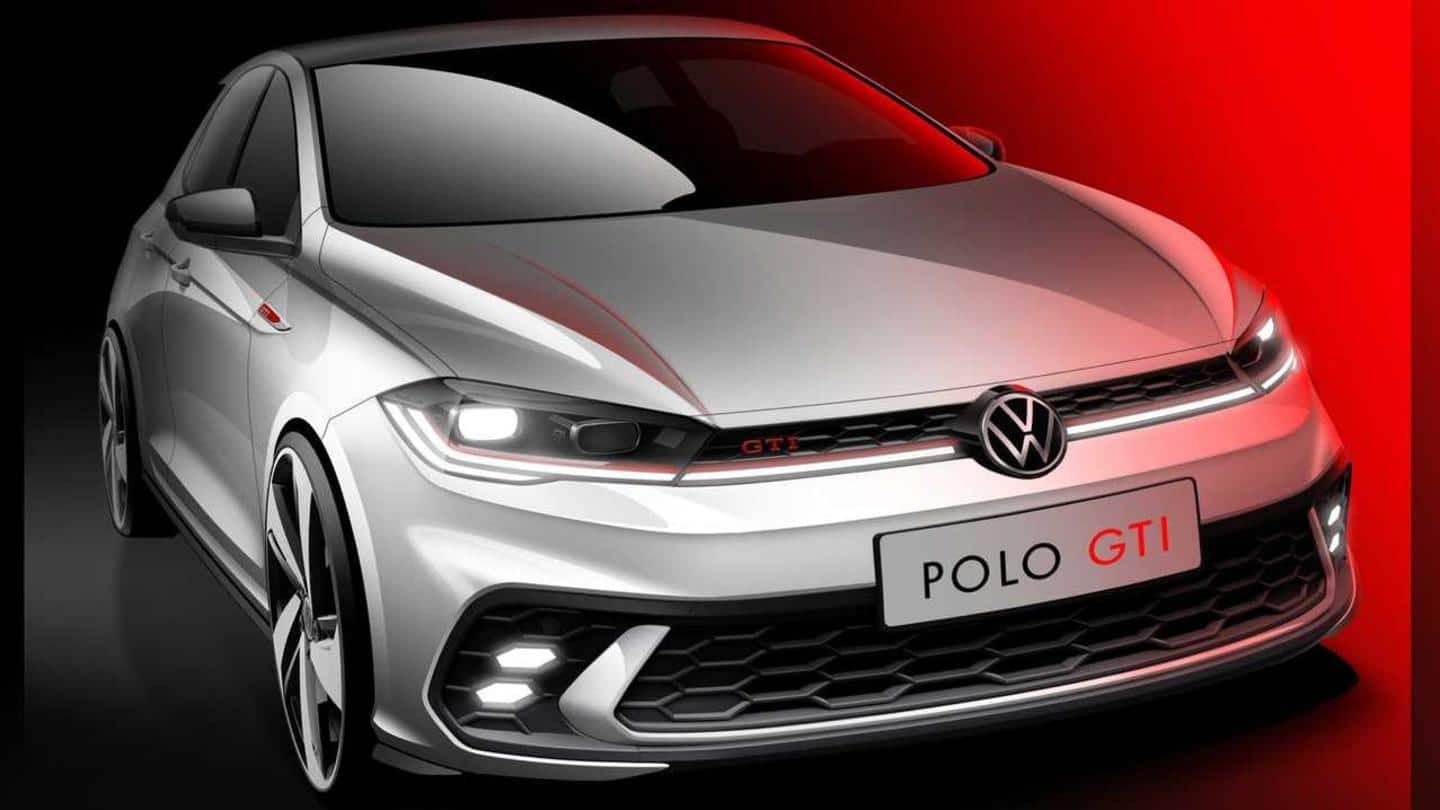 2021 Volkswagen Polo GTI previewed in design sketch