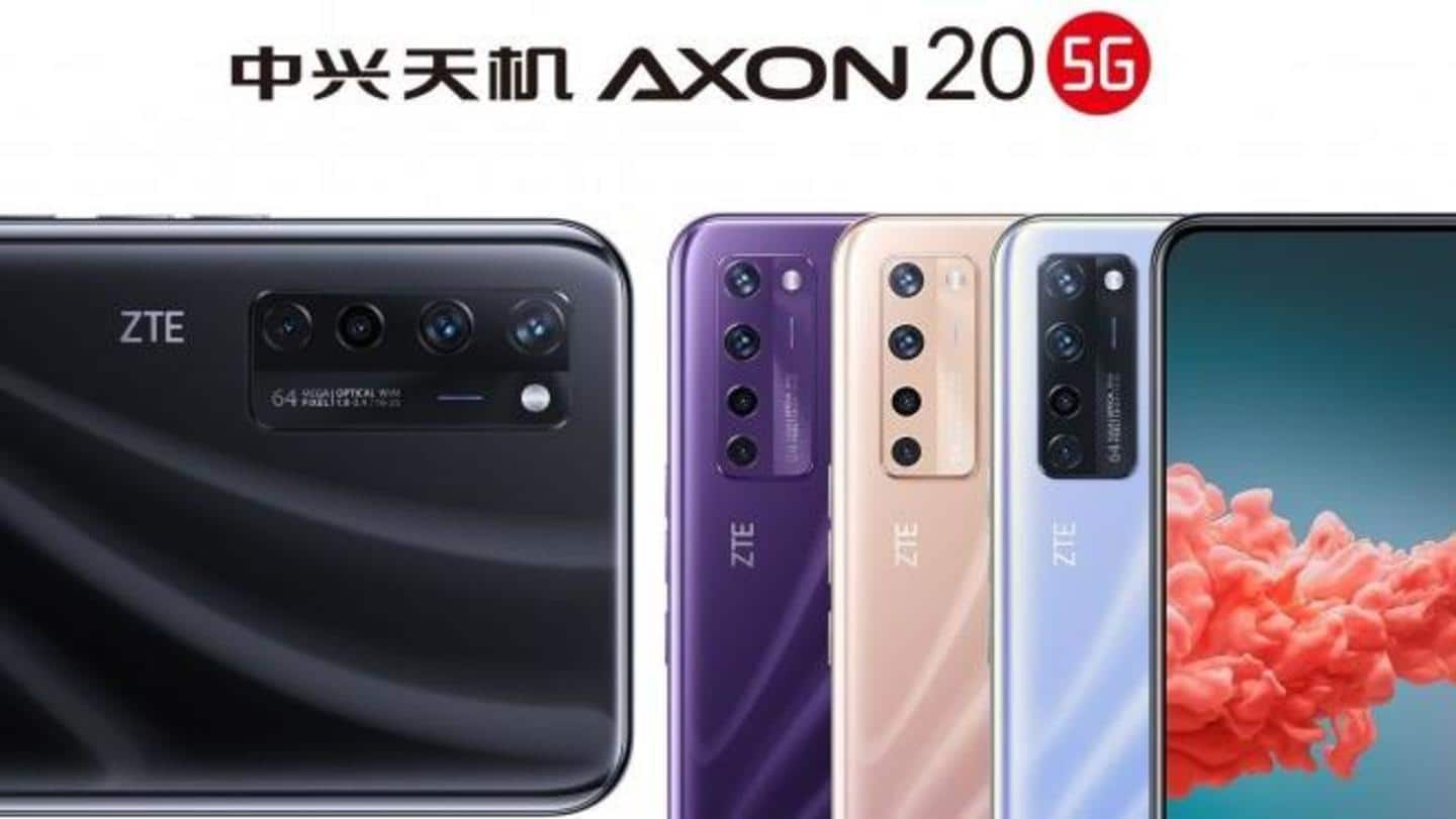 ZTE Axon 20 5G poster reveals three new color options