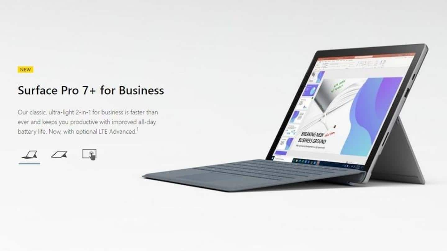 Microsoft Surface Pro 7+, with Intel Tiger Lake processors, launched