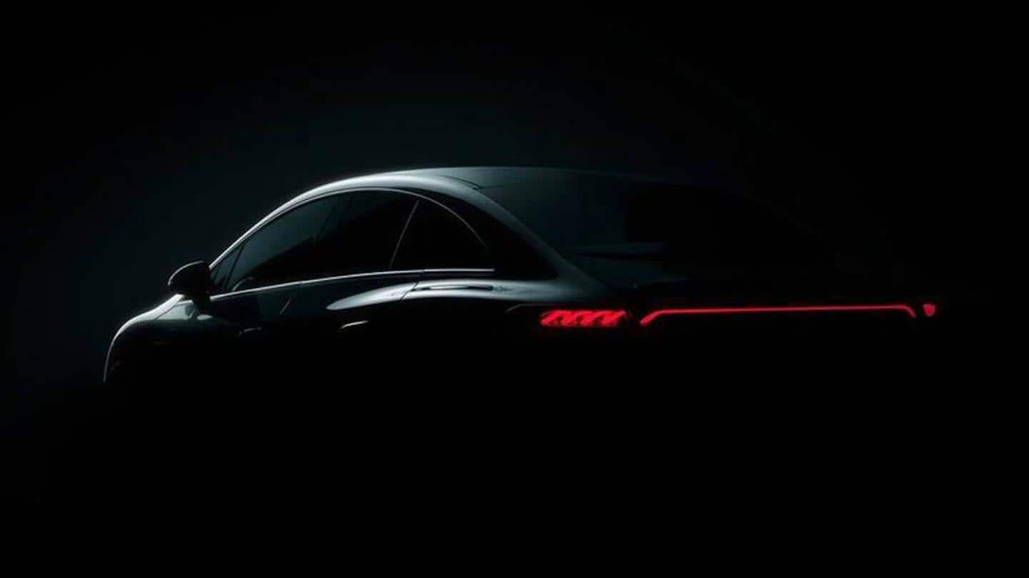 Mercedes-Benz EQE electric sedan previewed in teaser images