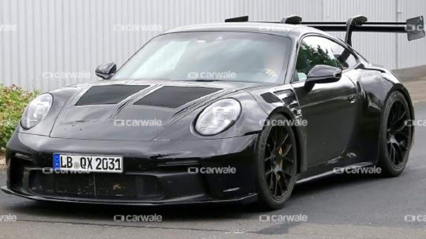 Ahead of launch, new-generation Porsche 911 GT3 RS spotted testing