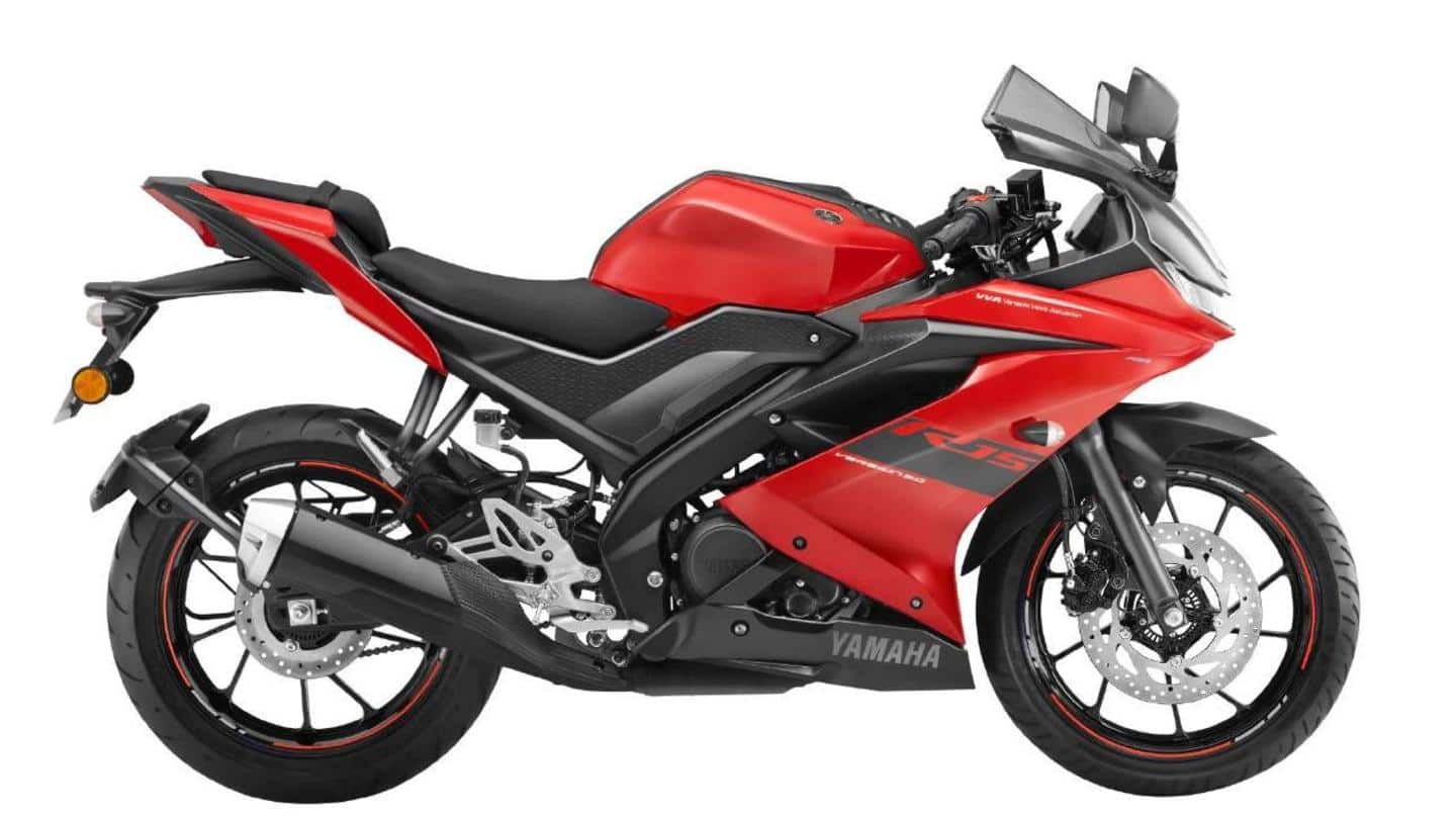 Yamaha YZF R15 V3 launched in a Metallic Red color