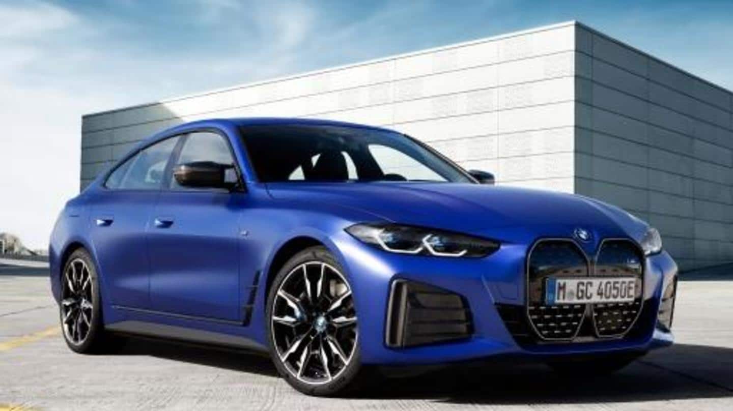 BMW i4 all-electric sedan, with a 590km of range, revealed