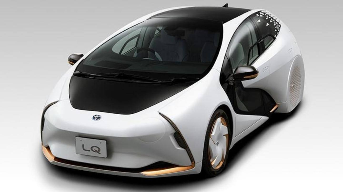 Toyota LQ, with a futuristic design, showcased at Tokyo Olympics