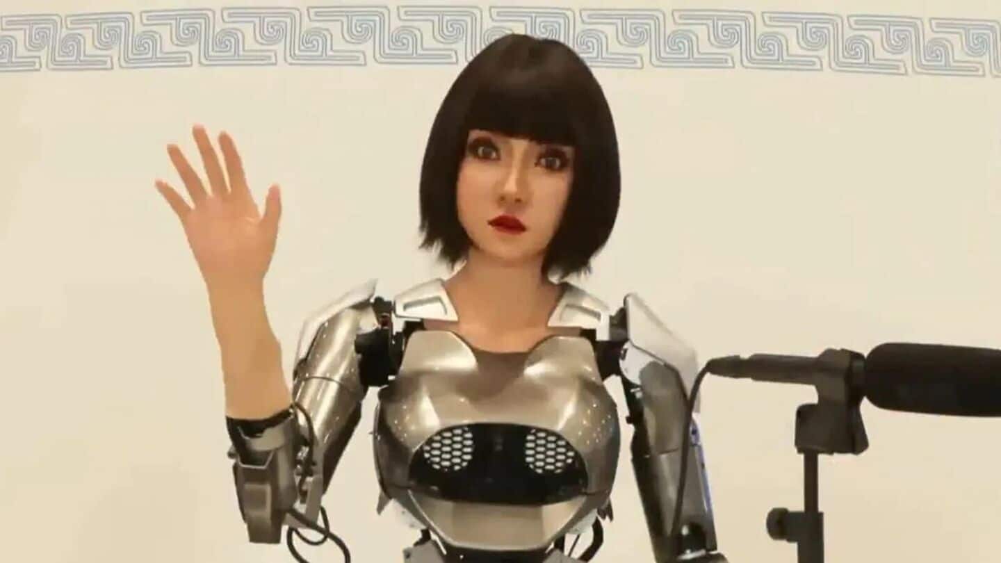Meet Xiao He, a humanoid robot assisting journalists at SCO-Summit