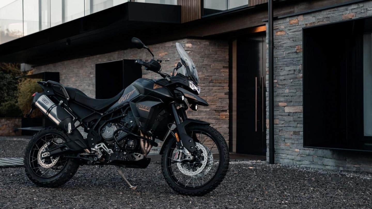 Triumph Tiger 900 Bond Edition motorbike, with cosmetic changes, revealed