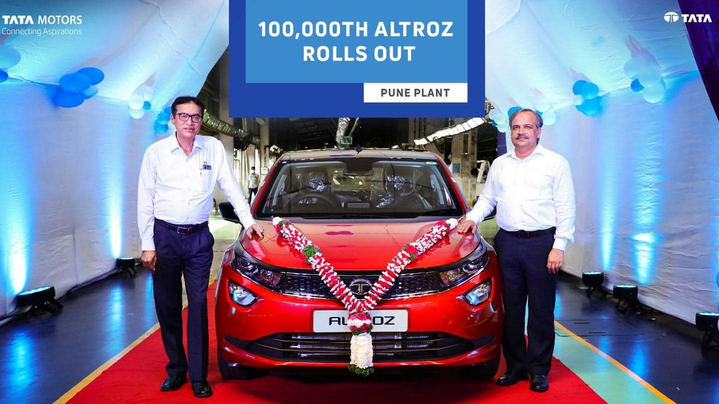 One lakh units production milestone for the Tata Altroz hatchback