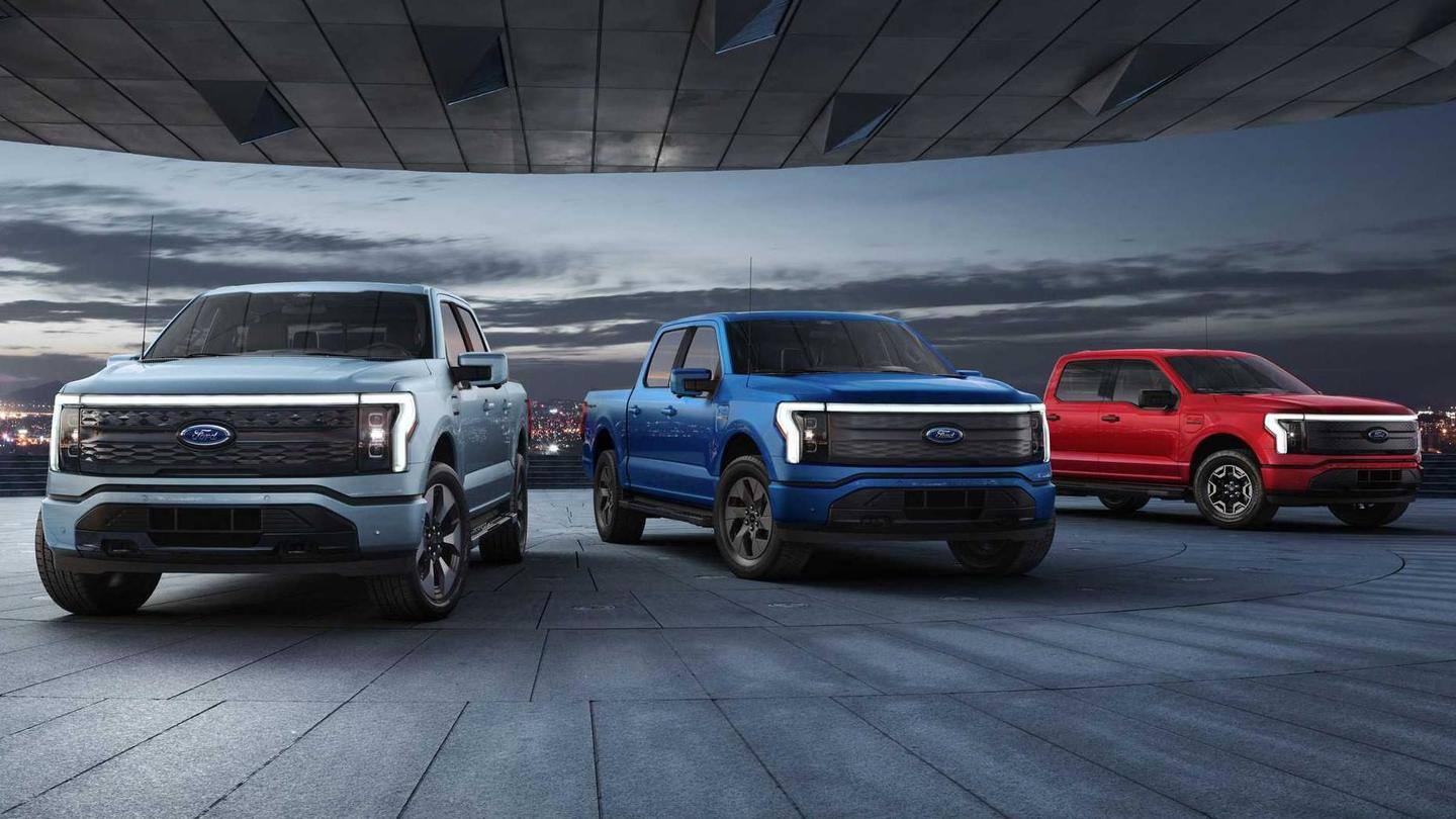 Ford F-150 Lightning pick-up truck, with a 483km range, revealed
